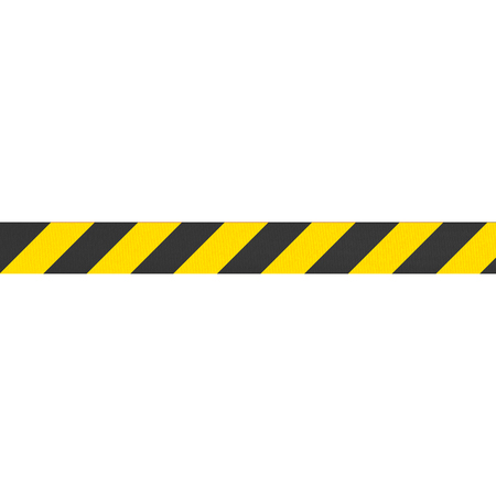 Queue Solutions ConePro 600, Yellow, 12' Yellow/Black Diagonal Stripe Belt CP600Y-YB150